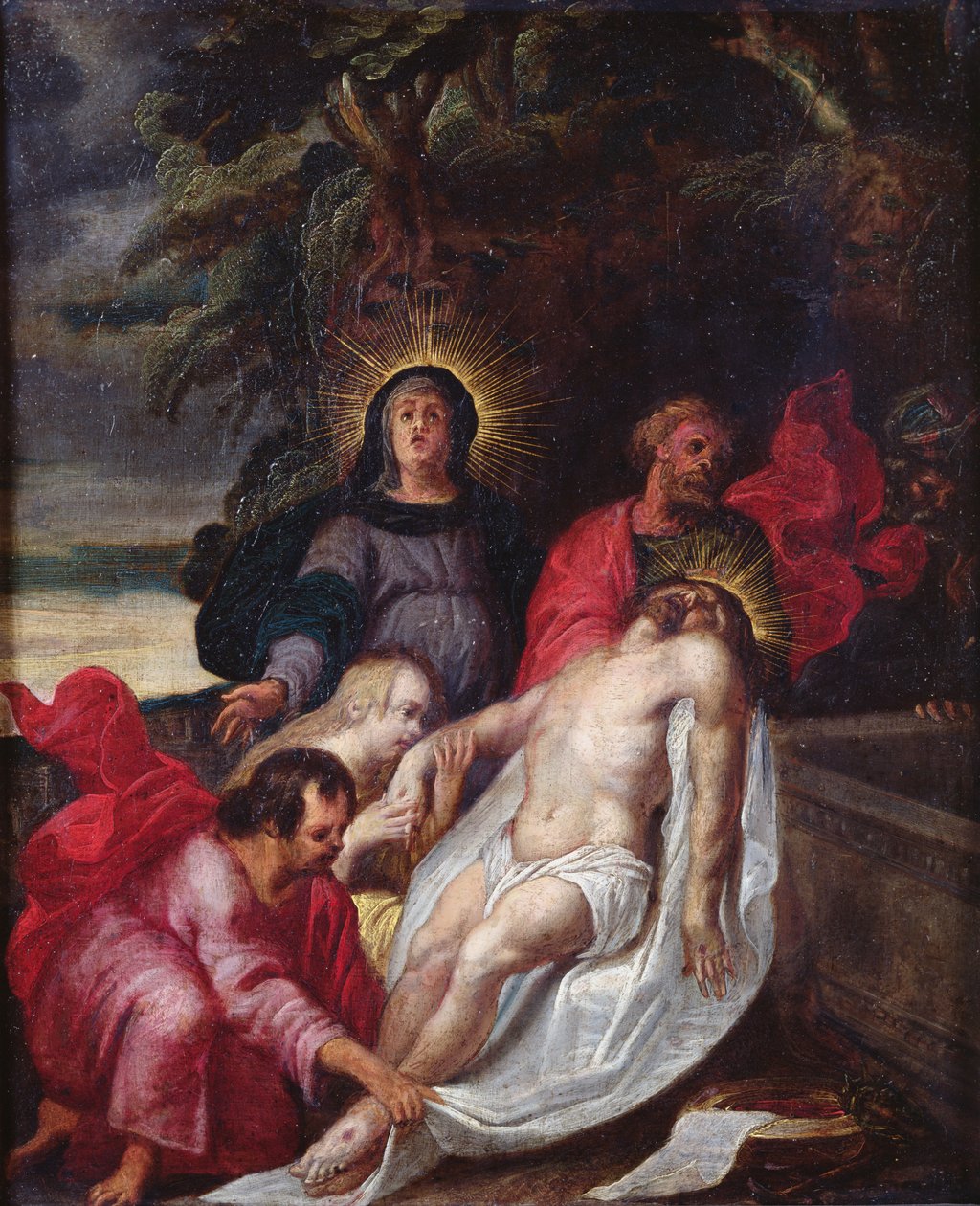 The Entombment of Christ, 1699 by Portuguese School