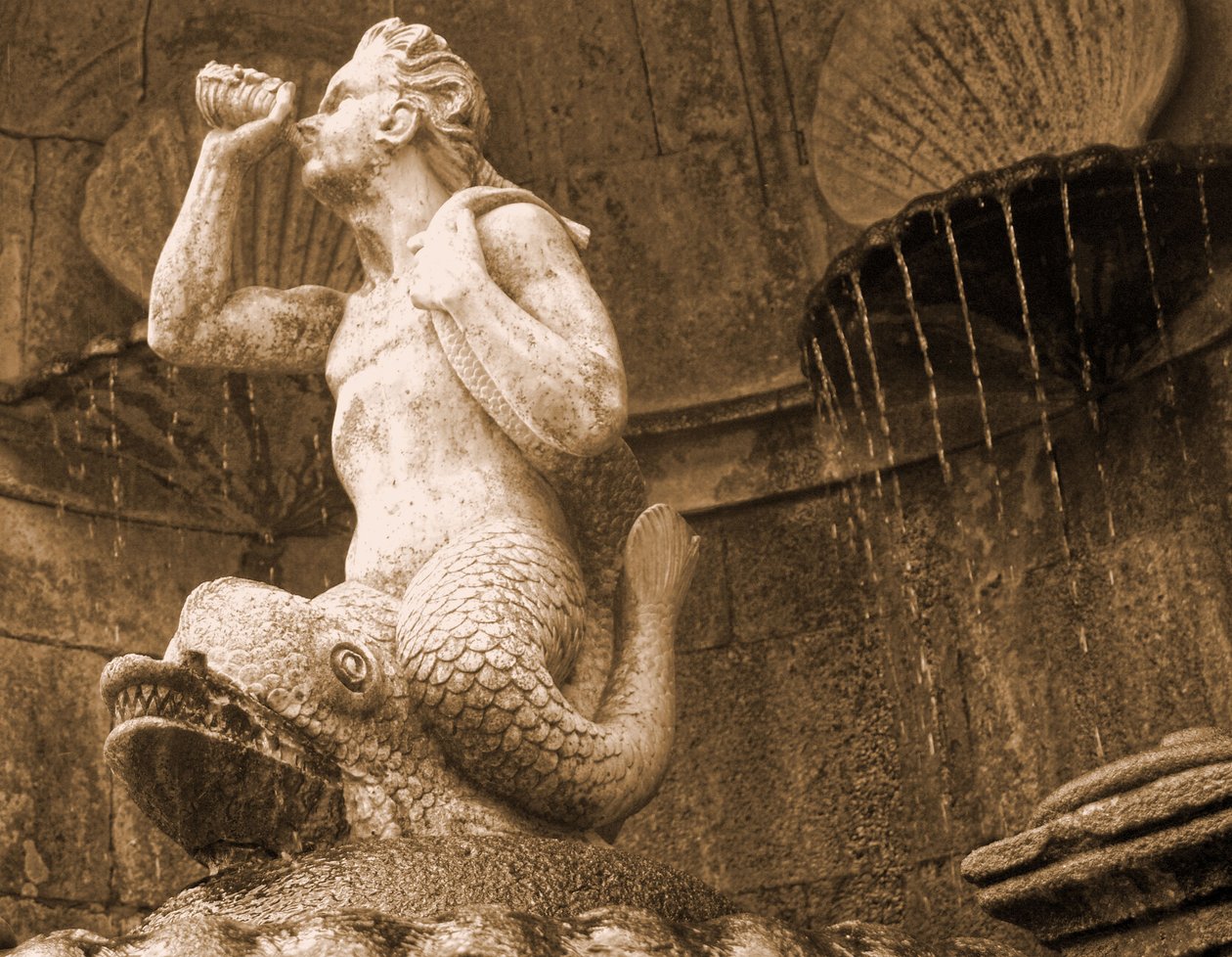 Triton Fountain, Santuário de Nossa Senhora dos Remédios, Lamego, Portugal 1738 by Portuguese School