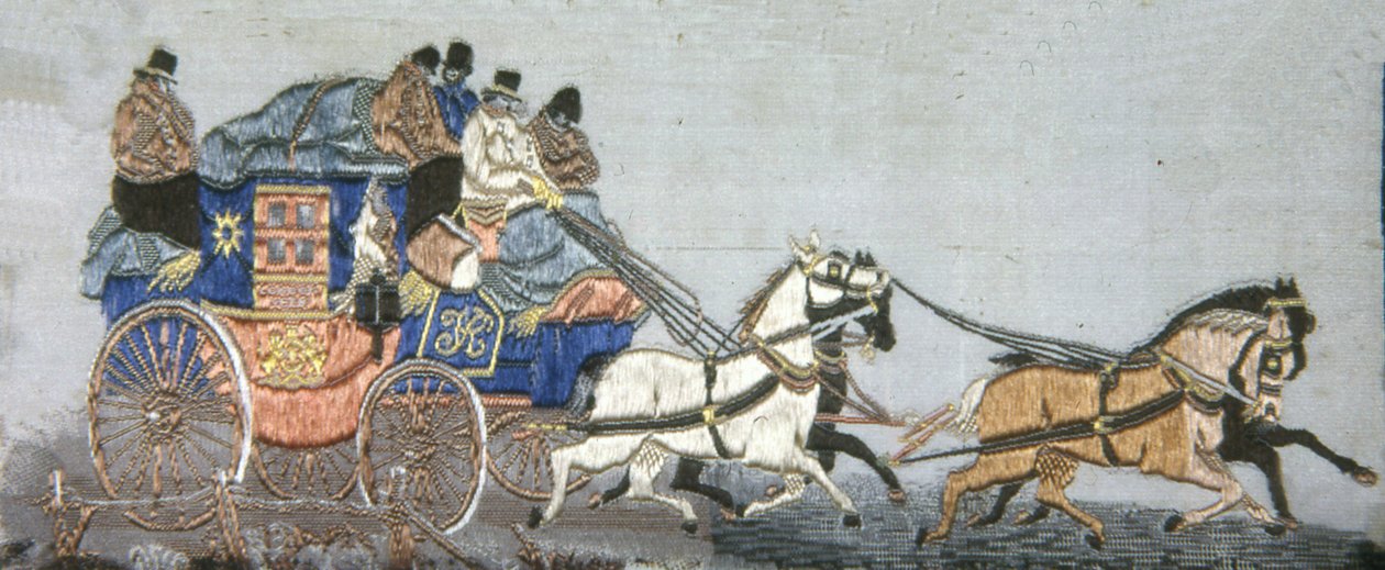 The London & York Royal Mail Coach, England, 1879 by Possibly Thomas Stevens.