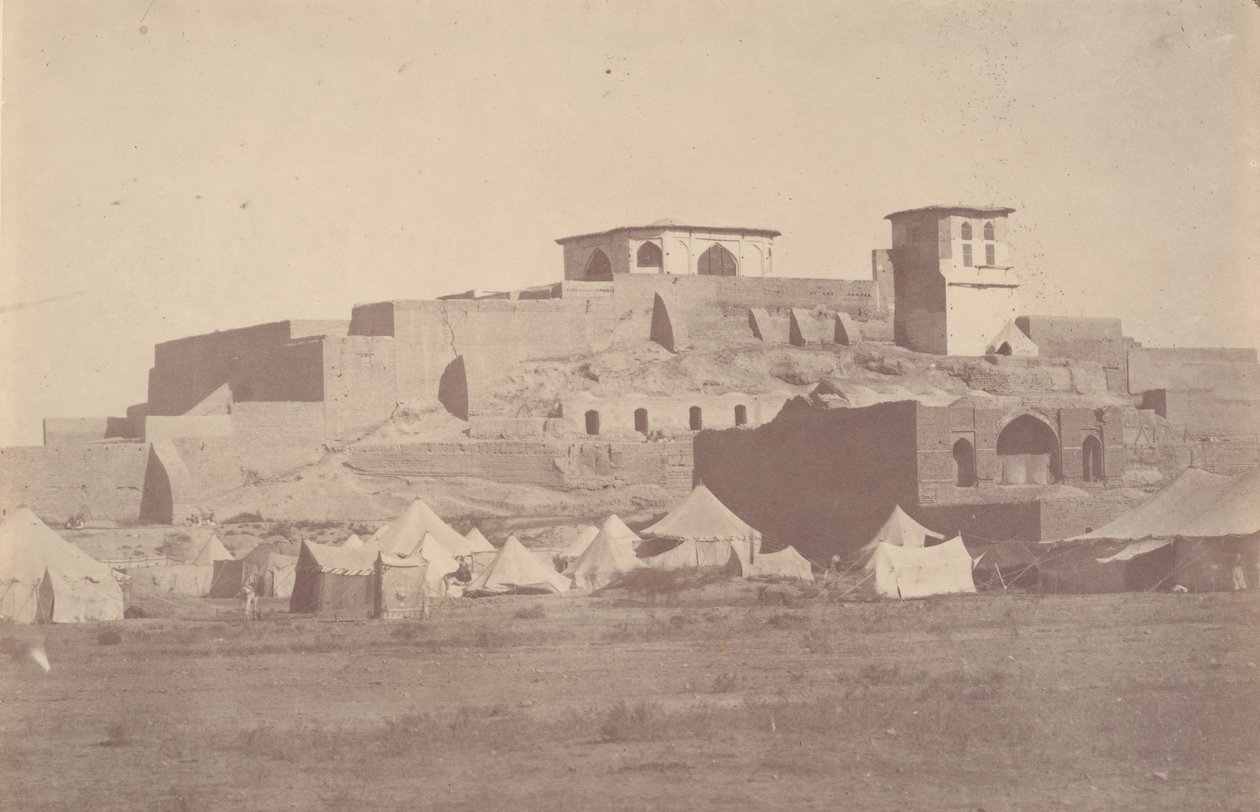 A Persian Citadel in the Environs of Sultaniye by Possibly by Luigi Pesce.