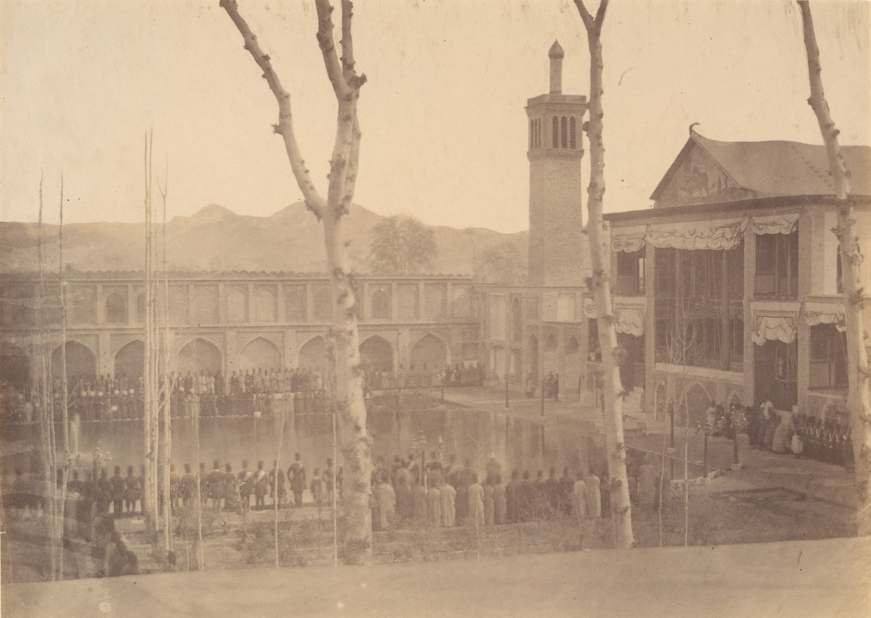 Palace of the Shah, Paying Respects to the Shah, Fete de Salam, Teheran, Iran by Possibly by Luigi Pesce.