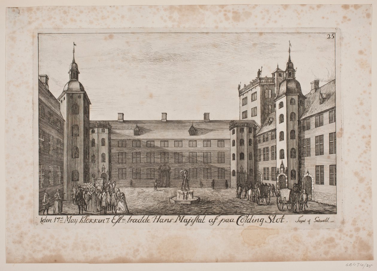 Frederick V at Koldinghus by Poul Isac Grønvold