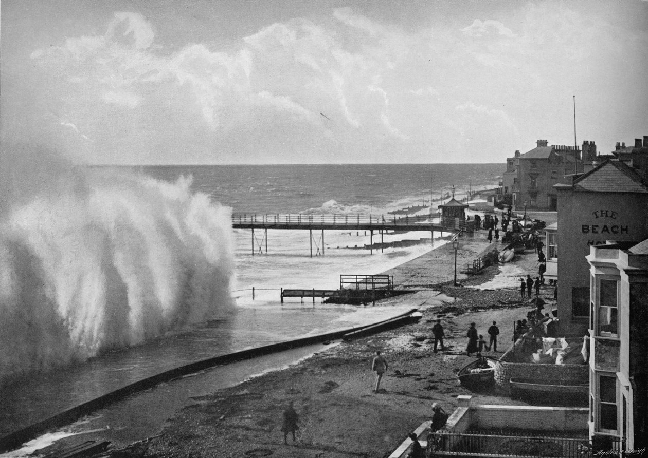 A Big Sea at Bognor, c1896 by Poulton and Co