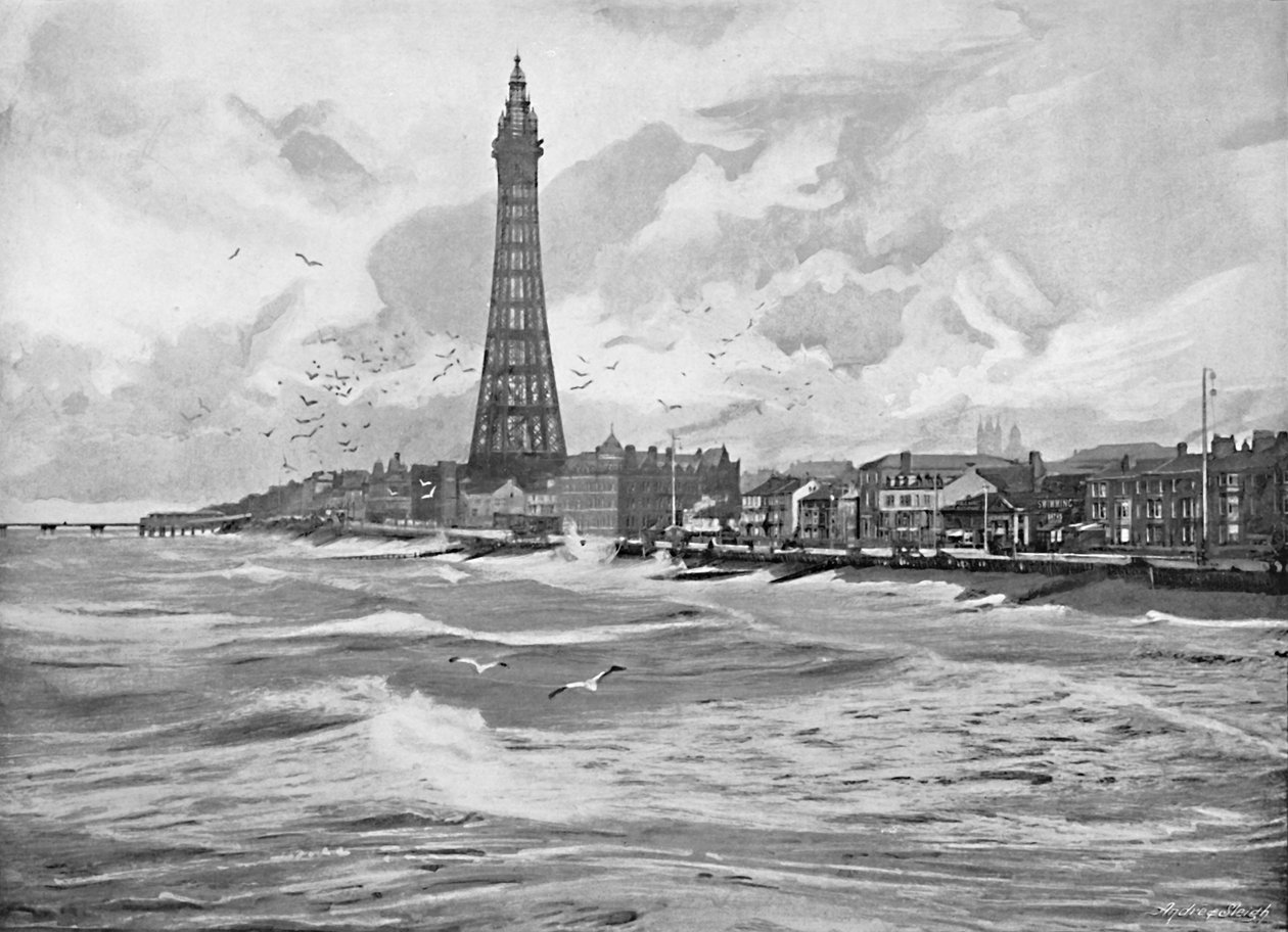 Blackpool, with its Eiffel Tower, c1896 by Poulton and Co
