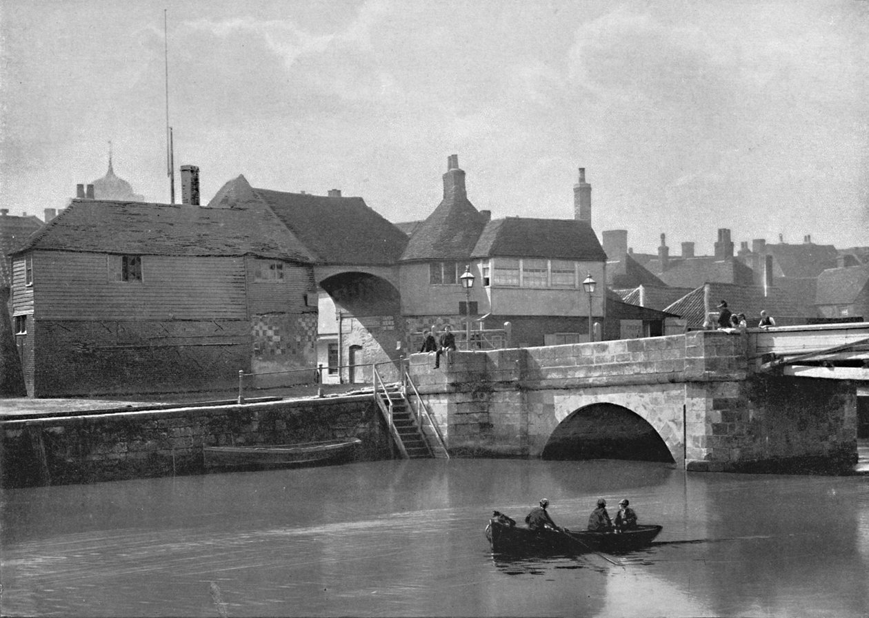 Sandwich: The Old Bridge and Barbican, c1896 by Poulton and Co