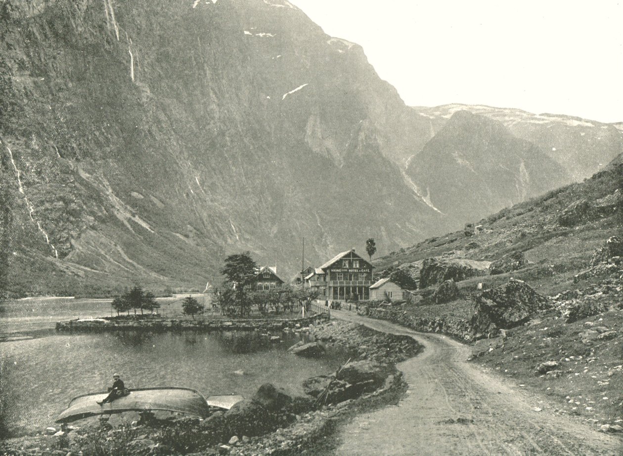 Telephone Station and Hotels, Gudvangen, Norway, 1895 by Poulton and Co