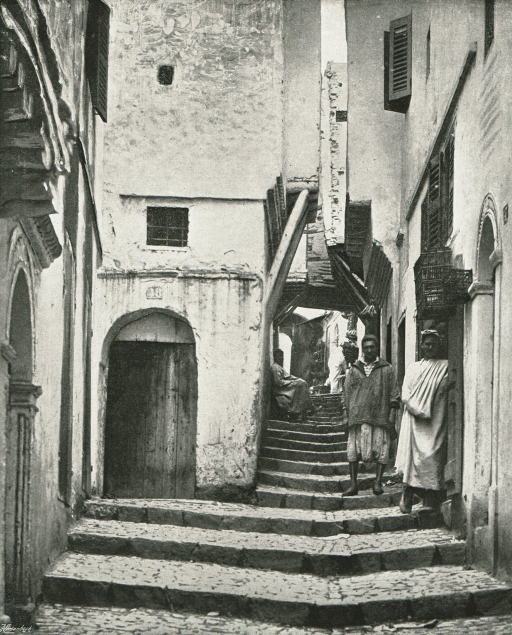 The Rue de la Kasbah, Algiers, Algeria, 1895 by Poulton and Co