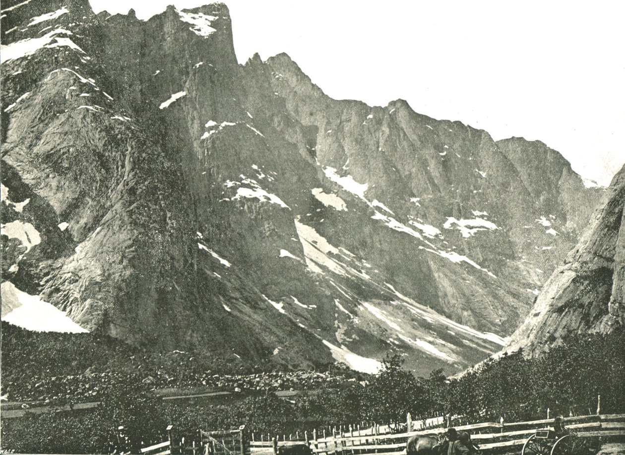 The Trolltindane mountains, Horgheim, Norway, 1895 by Poulton and Co