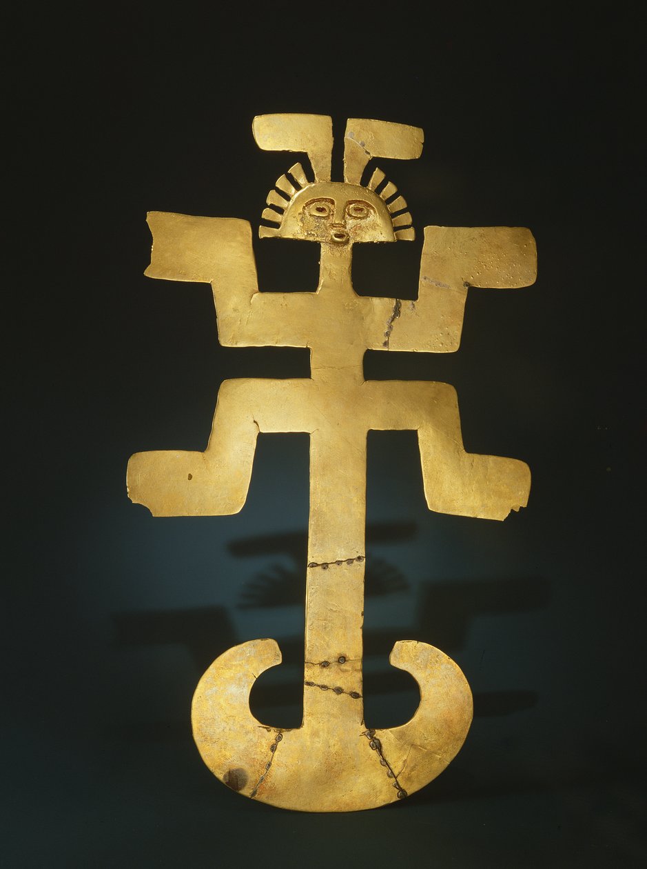 Cast Tumbaga pectoral, Tolima style by Pre Columbian