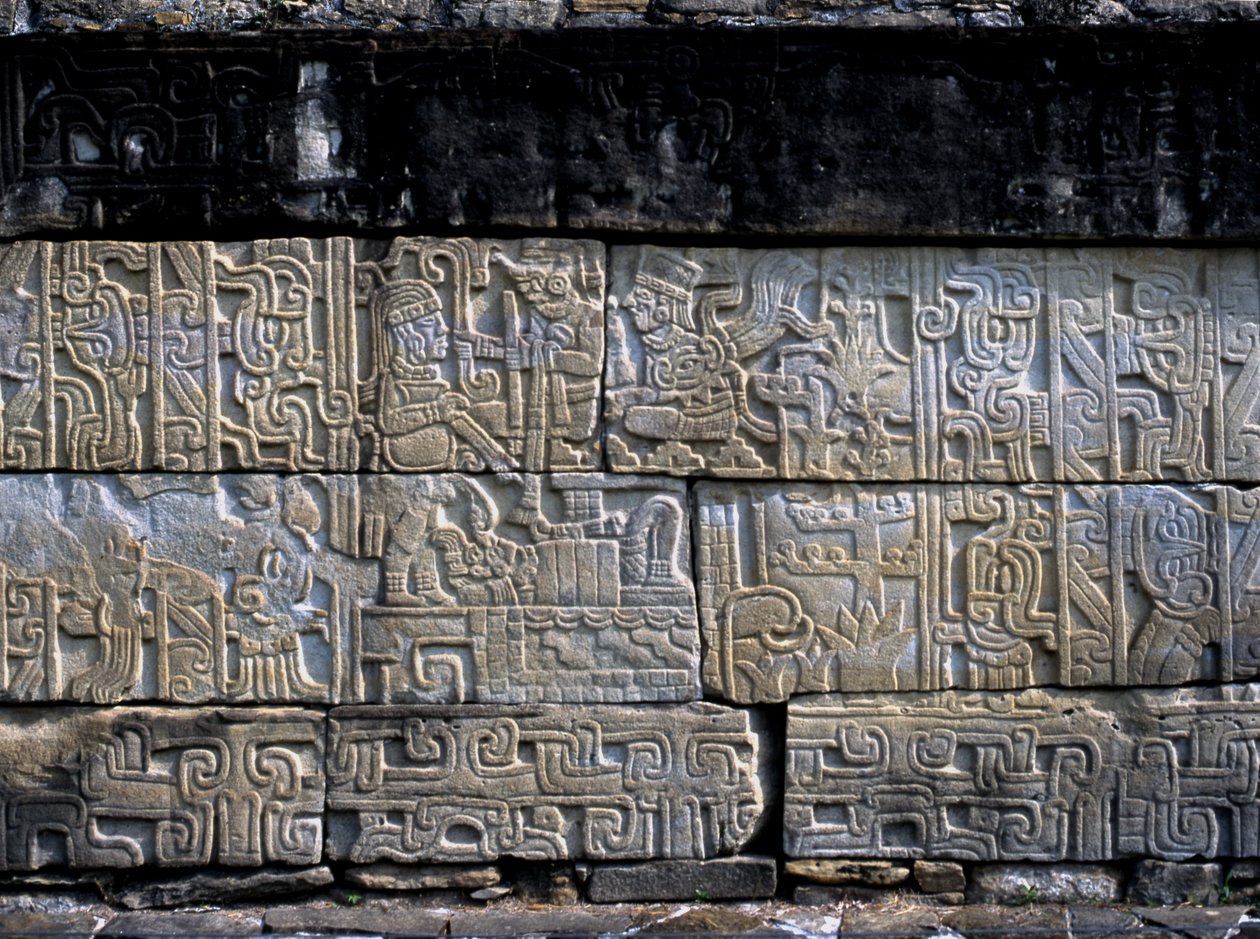 Centre Relief, Totonac, from the North Wall, South Ball Court, Late Classic Period by Pre Columbian