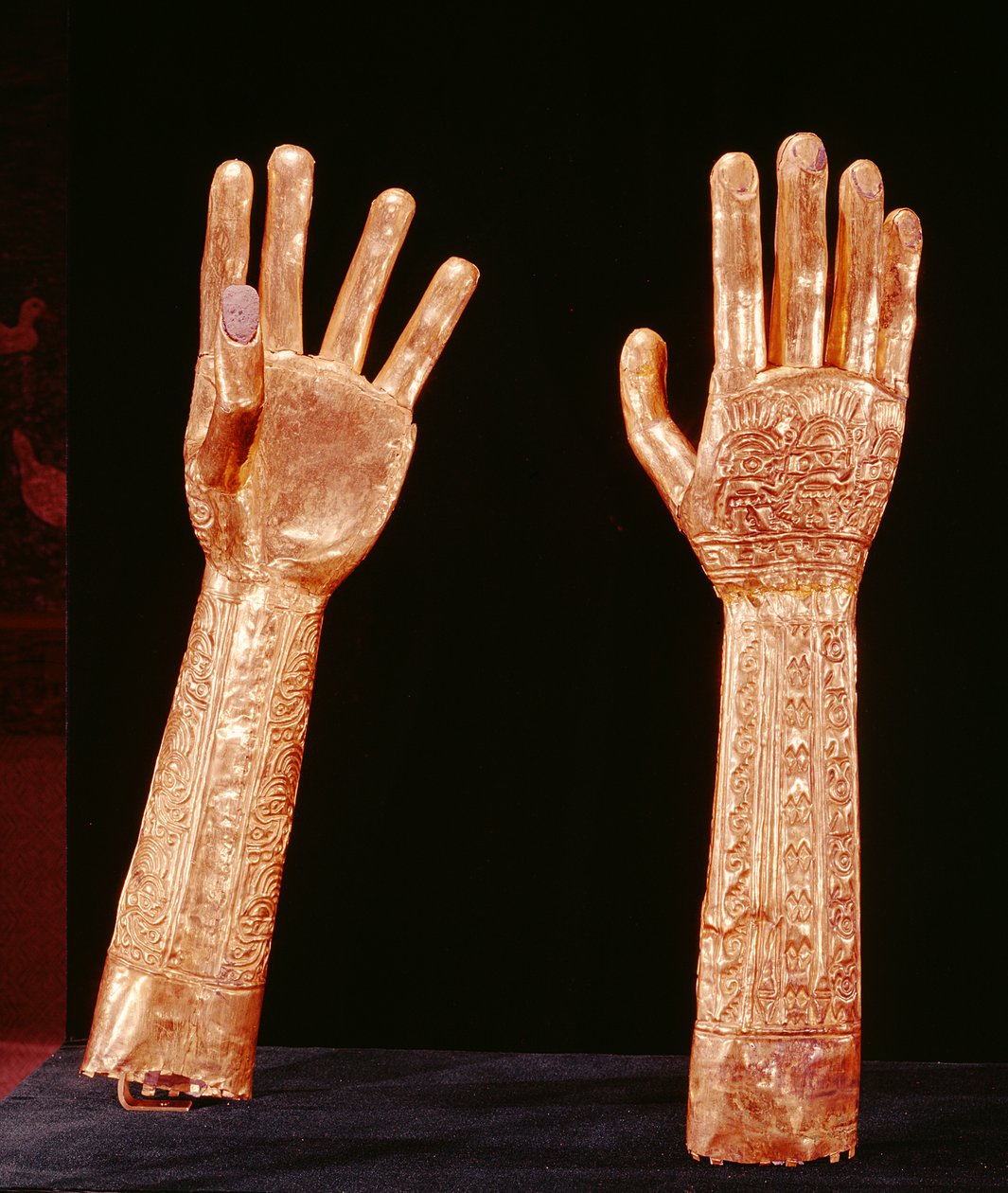 Gold-plated arms, Lambayeque-Sican Culture, 700-1100 by Pre Columbian