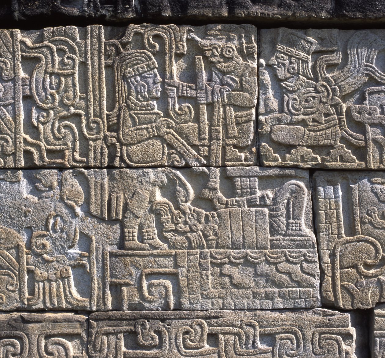 Centre Relief, North Wall, South Ball Court, Totonac, Late Classic Period by Pre Columbian