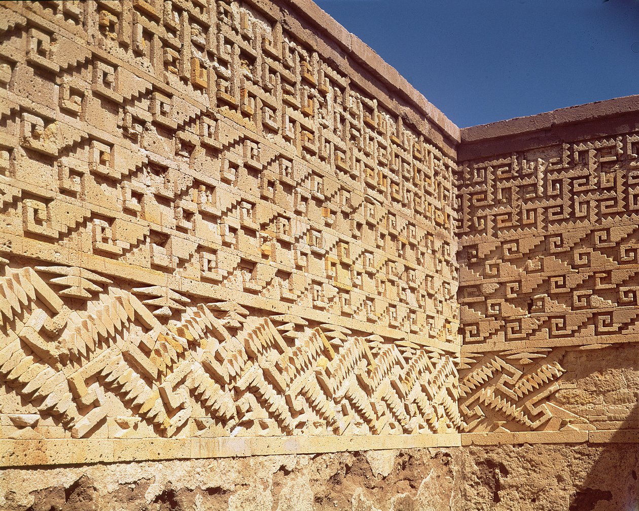 Mosaic wall from the Patio de las Grecas, Postclassic period by Pre Columbian