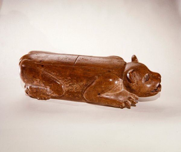 Crouching Jaguar drum, Aztec Culture by Pre Columbian Pre Columbian