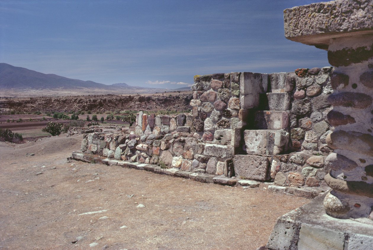 A staircase set in a wall, Late Post-Classic Period by Pre Columbian