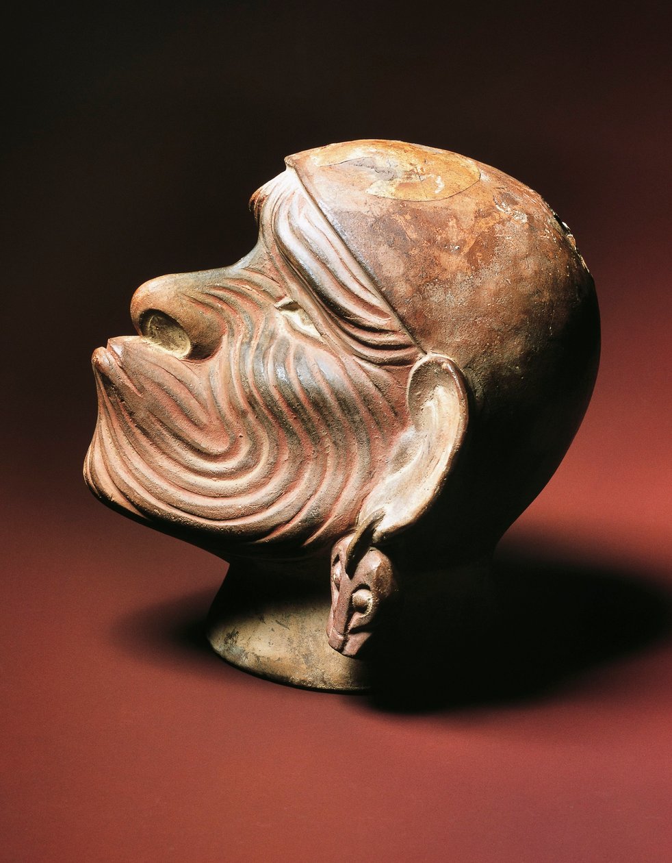 Masculine Head from Trujillo, Moche Culture by Pre Columbian Pre Columbian