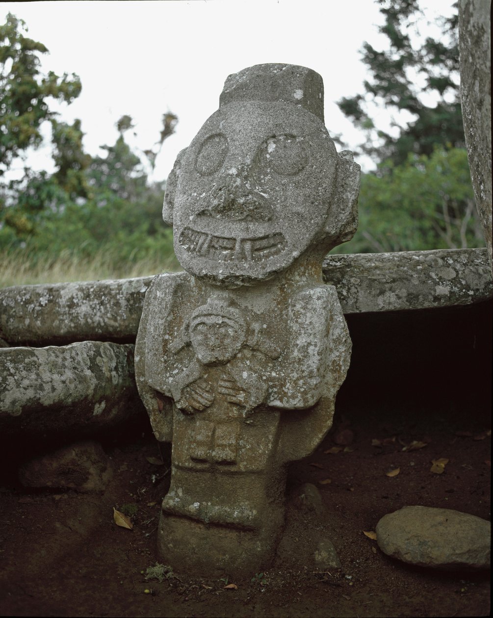 Megalithic sculpture of fertility goddess by Pre Columbian Pre Columbian