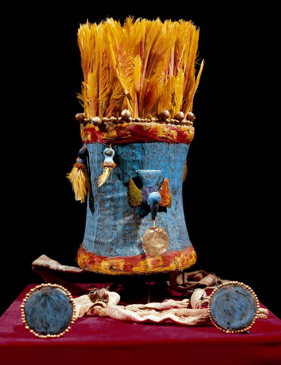 Pre-Columbian Civilization Chancay: Headdress and Earrings by Pre Columbian Pre Columbian