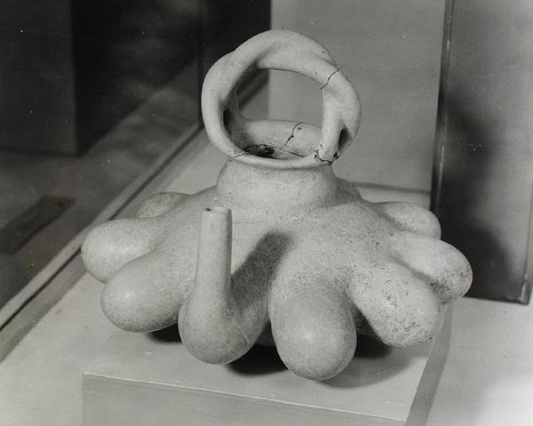 Vase decorated with ten nipple forms, Huastecan by Pre Columbian Pre Columbian