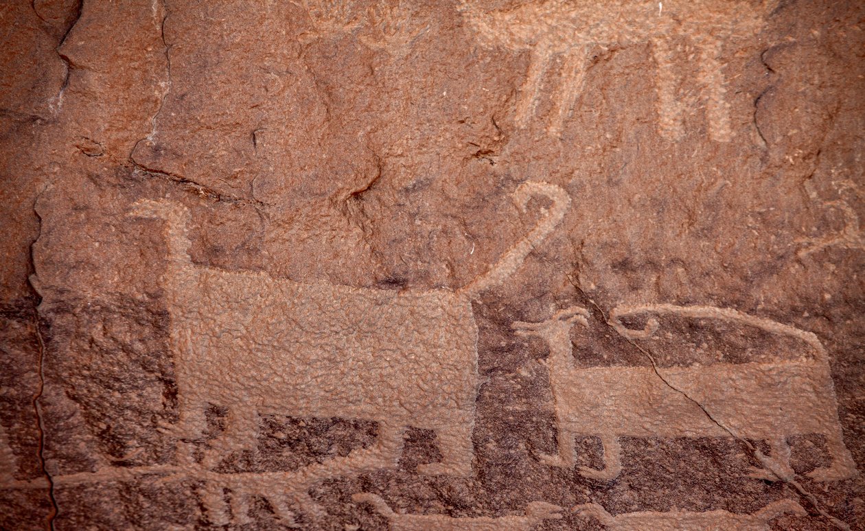 Petroglyphs, Chaco Culture National Historical Park, 2014 by Precolombian Precolombian