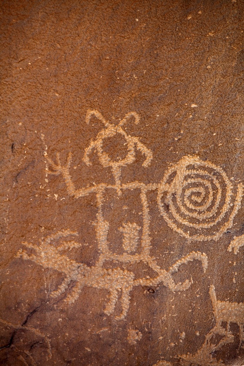 Petroglyphs, Chaco Culture National Historical Park, 2014 by Precolombian Precolombian