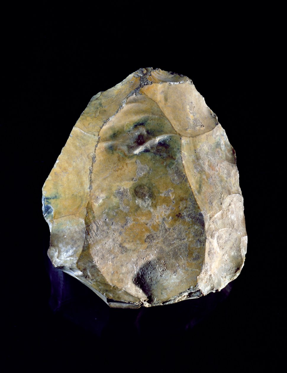 Core stone, used for making tools, c.250000 BC by Prehistoric