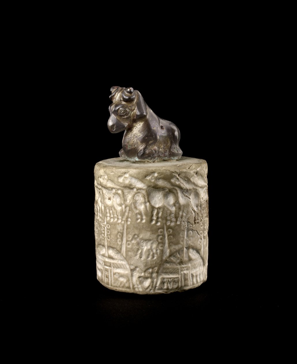 Cylinder Seal Surmounted by a Ram Handle, Uruk c.3000 by Prehistoric