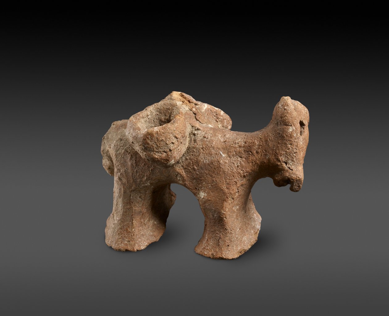 Prehistoric model of a donkey with Panniers, Cyprus by Prehistoric
