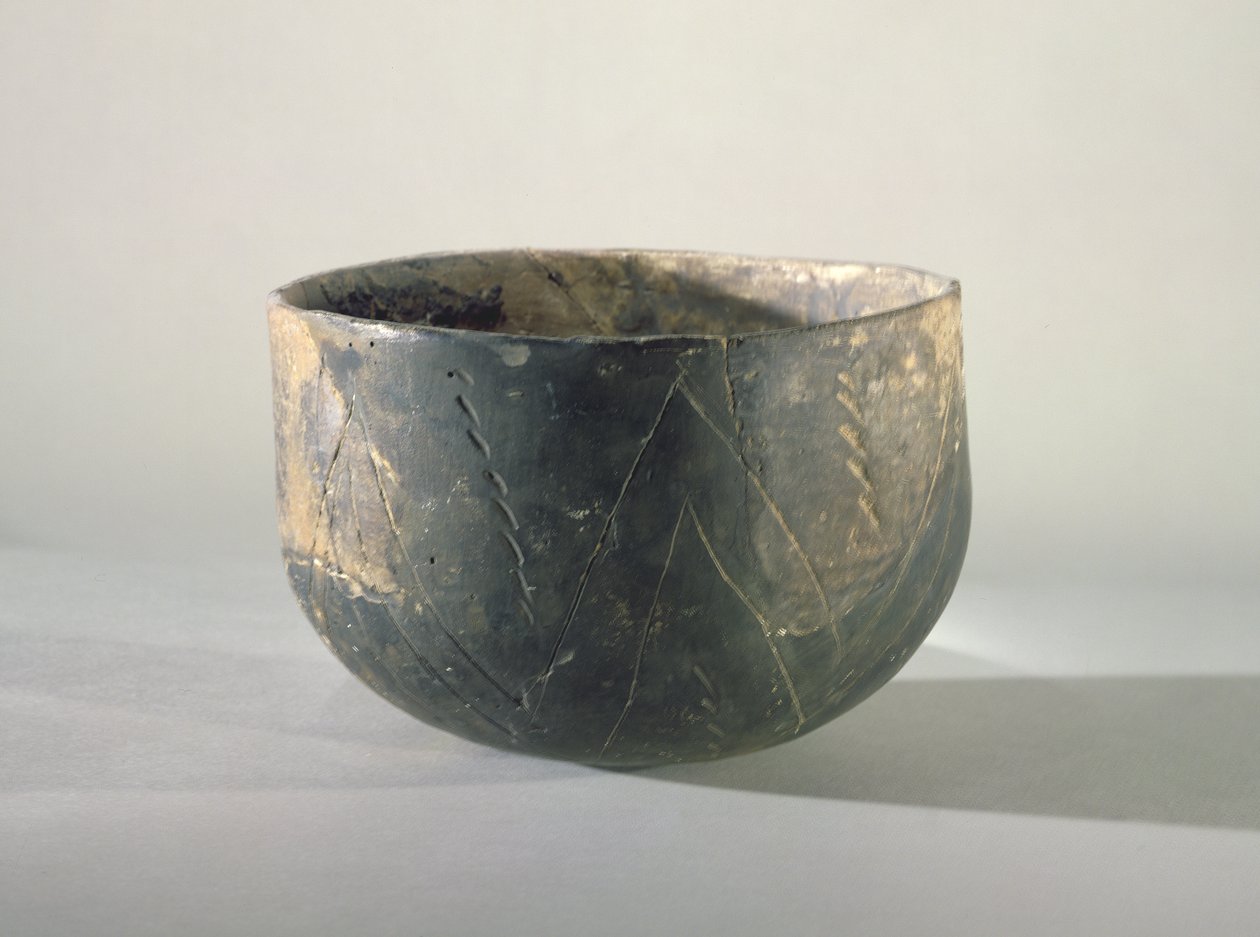 Vessel with a Ribbon-Style Decoration, Danubian Neolithic by Prehistoric