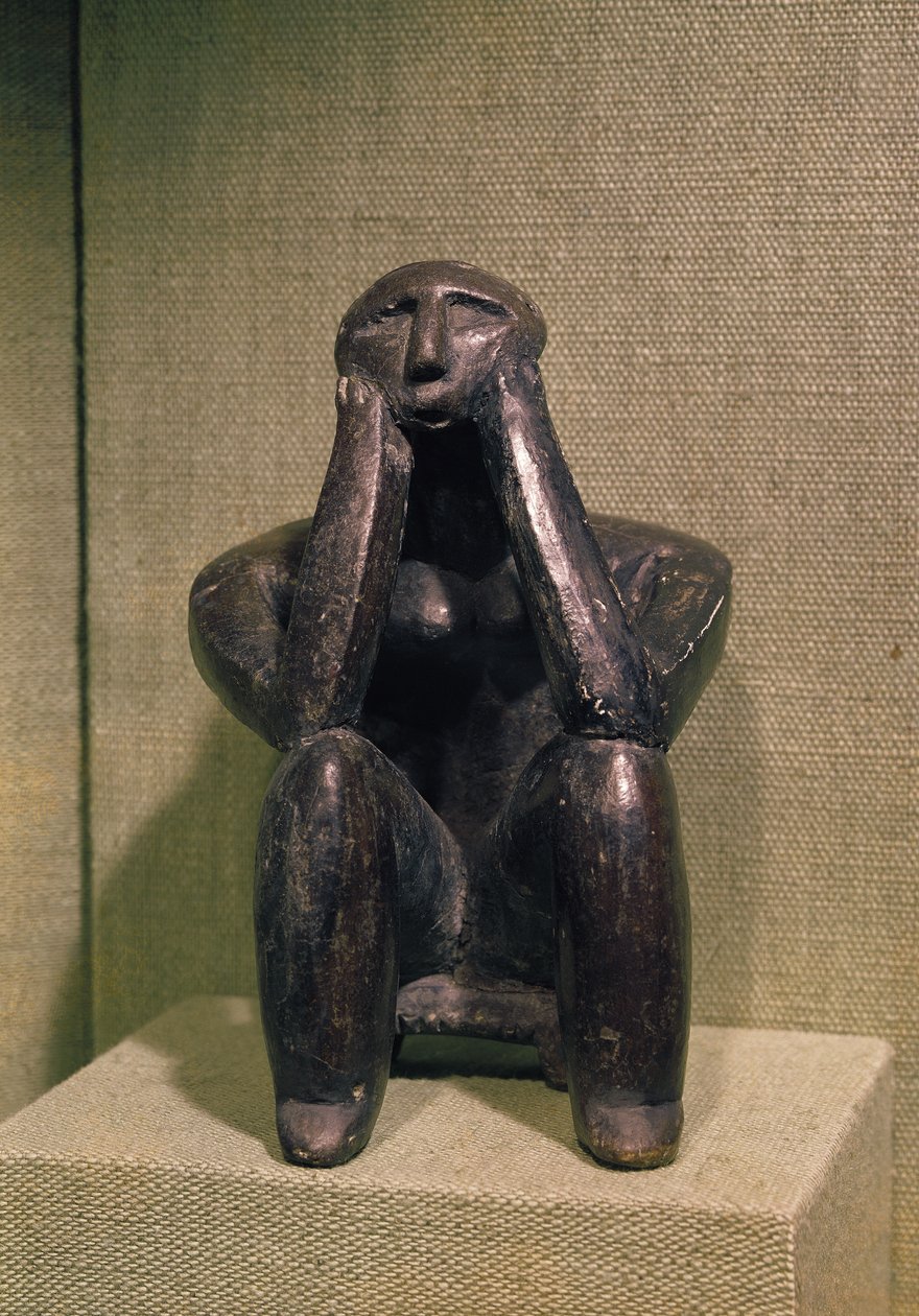 Thinker of Cernovoda, Hamangia Culture, c.5000 BC by Prehistoric