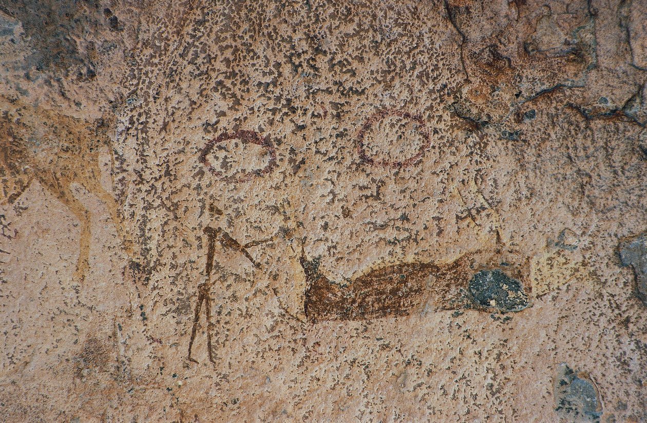 Human figures (cave painting) by Prehistoric Prehistoric