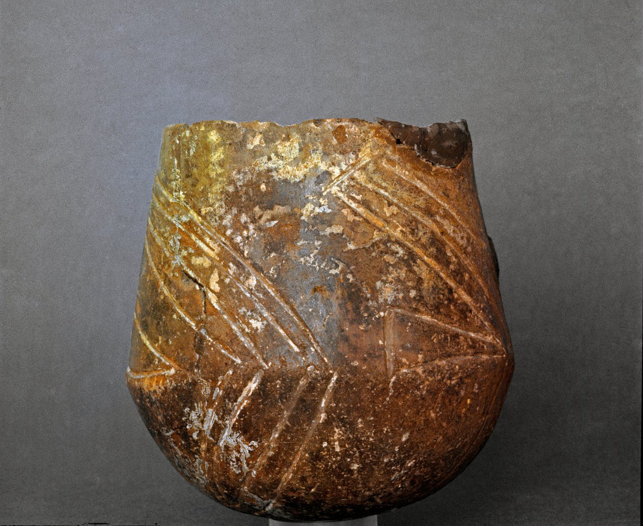 Prehistory: Terracotta Vase from the Necropolis of Caolino al Sasso di Furbara, Lazio by Prehistoric Prehistoric