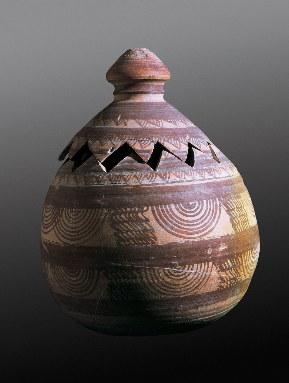 Prehistory, Iberic Civilization: Dentee Funerary Urn of the Iron Age. From Galera (Granada) by Prehistoric Prehistoric