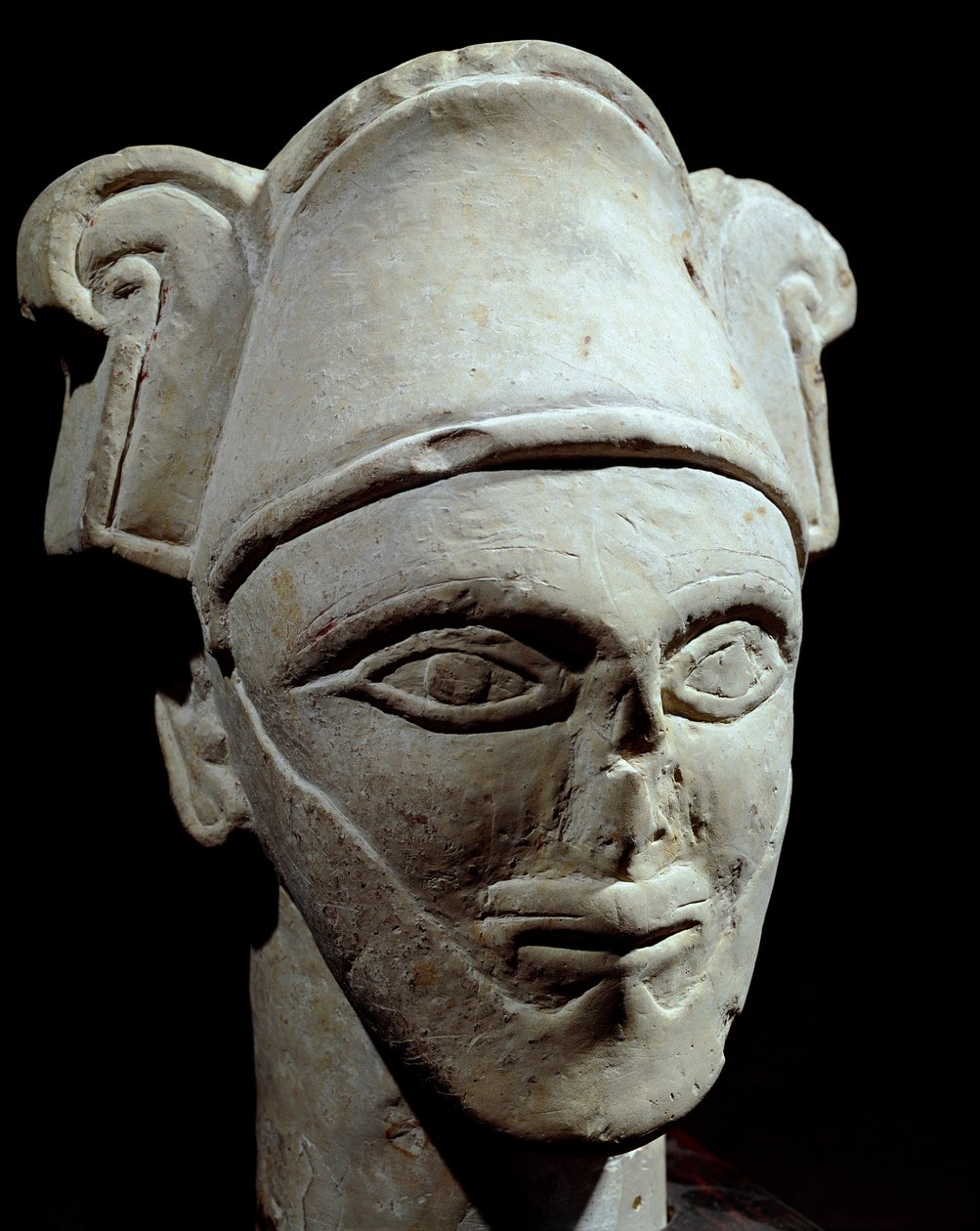 Prehistory: Head of Semitic Chief in Stone by Prehistoric Prehistoric