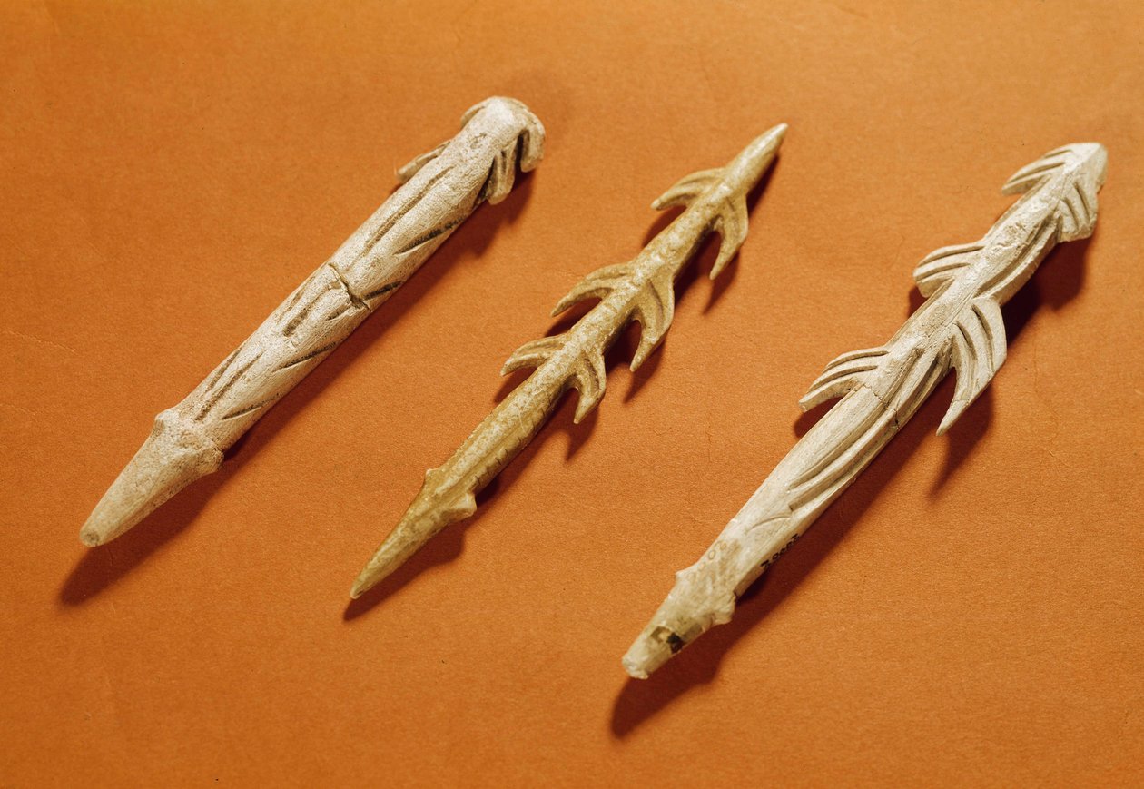 Prehistory: reindeer harpoons used for fishing by Prehistoric Prehistoric