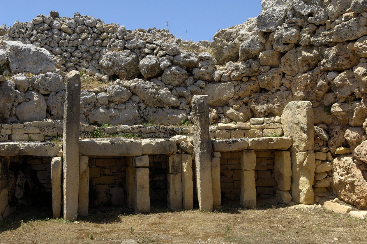 Prehistory: View of the Megalithic Temple of Ggantija by Prehistoric Prehistoric