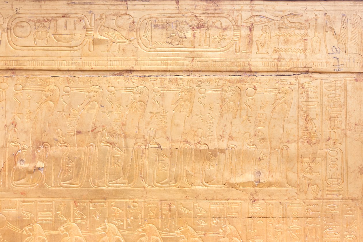 The outer golden shrine of Tutankhamun