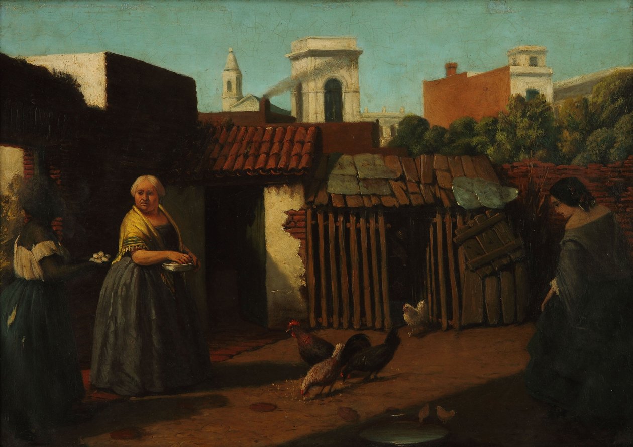 Patio Porteño in 1850 by Prilidiano Pueyrredon