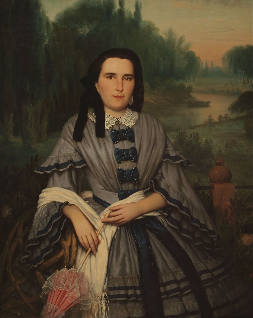 Portrait of Señora Elvira Lavalleja de Calzadilla by Prilidiano Pueyrredon