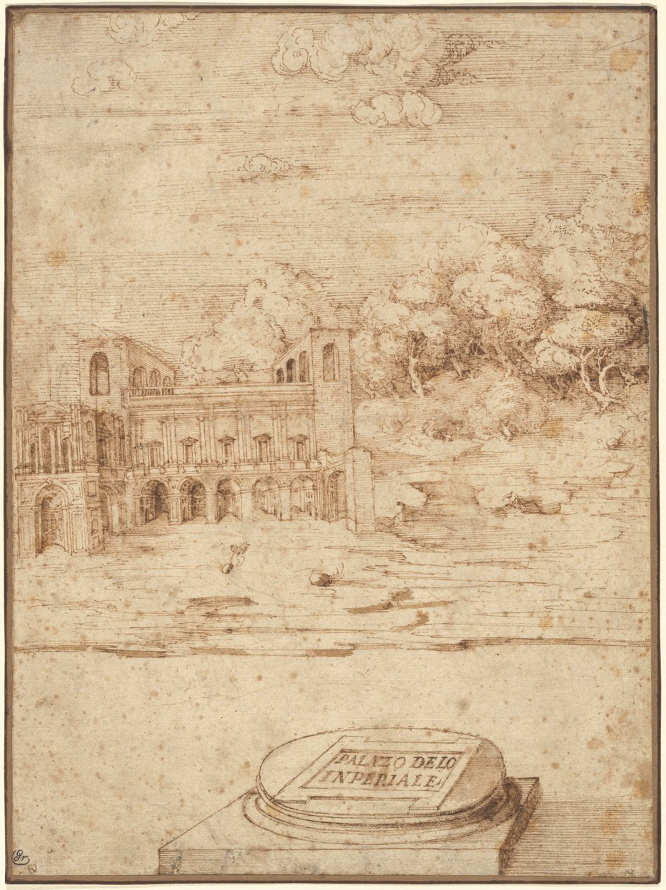 The Villa Imperiale by Probably Titian Venetian 16th Century