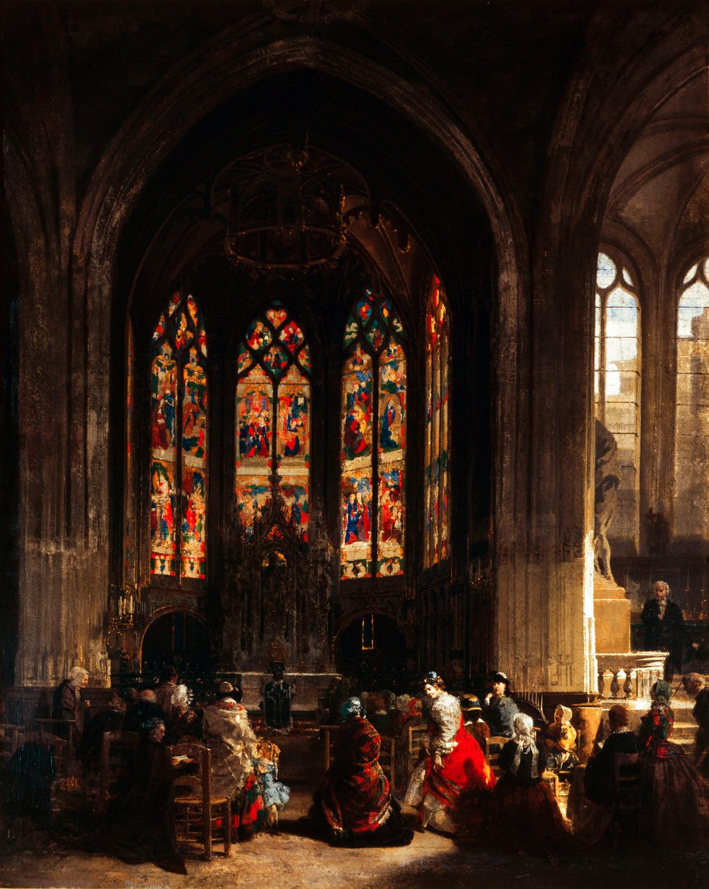 The Chapel of the Virgin at the Eglise Saint Gervais, Paris, c.1856 by Prosper Lafaye or Lafait