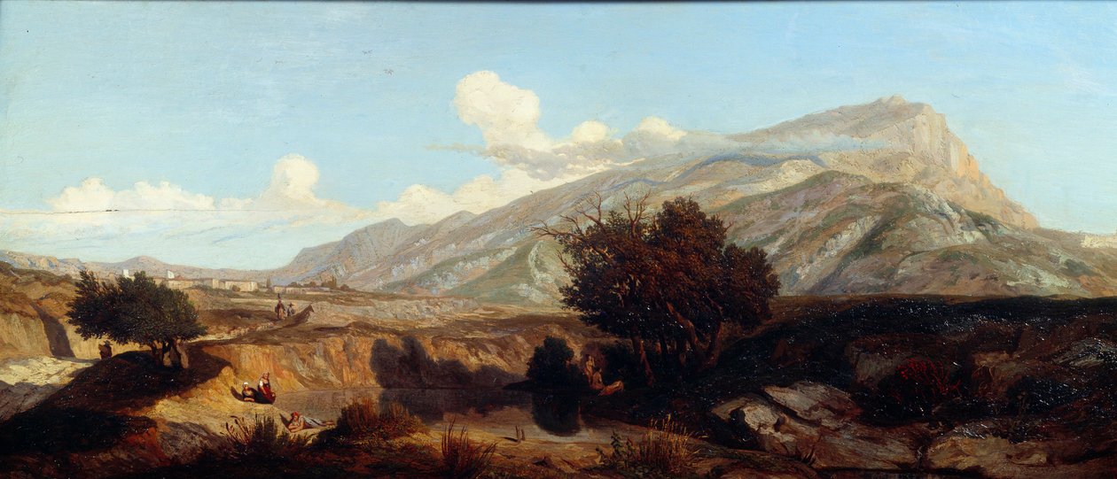 View of the Holy Mountain Victory Landscape of Maquis in the South by Prosper Joseph Gresy