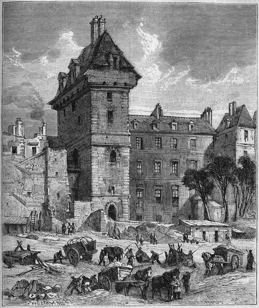 View of the Tower of Jean Without Fear, Last Vestige of the Hotel de Burgundy, Paris by Provost Provost