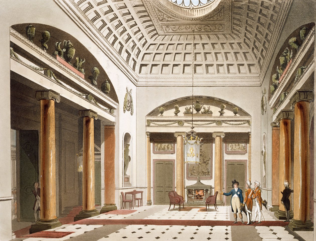 The Hall, Carlton House, from Ackermann