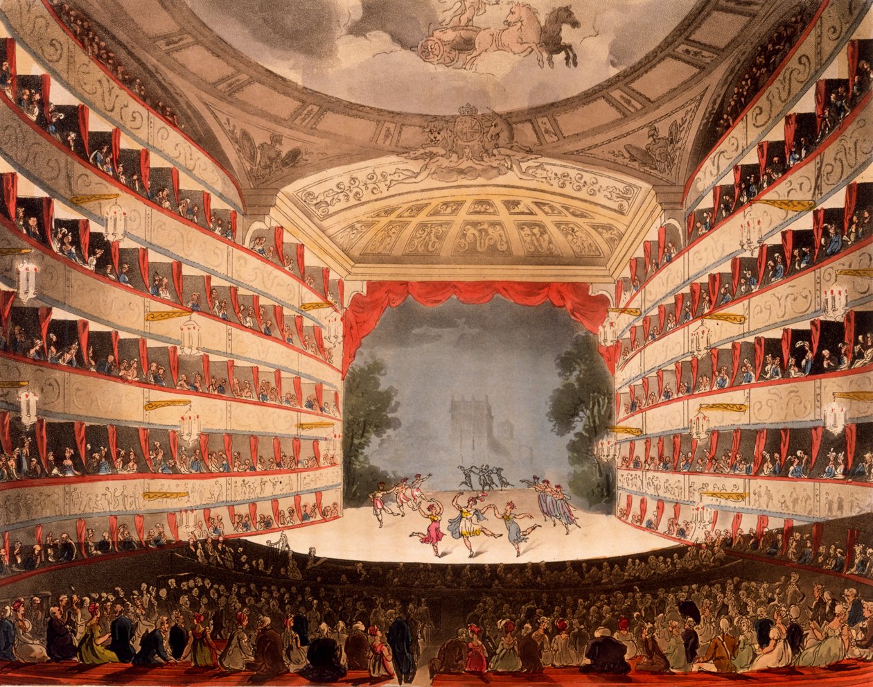 The Opera House, London, from Ackermann