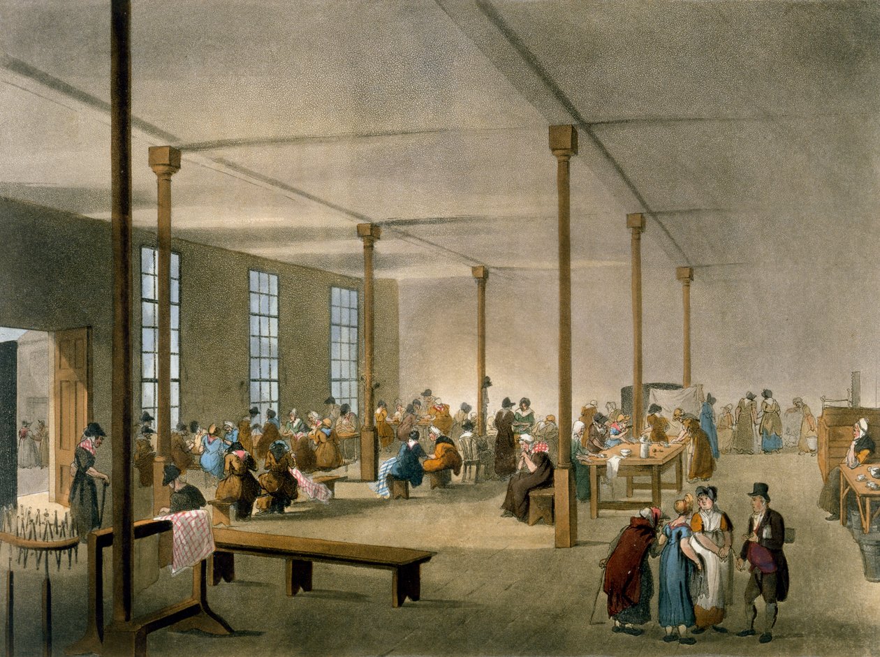The Workhouse, St James, Parish, London from Ackermann
