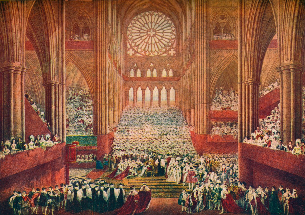 The Coronation of King George IV in Westminster Abbey, London, 1821 by Pugin and Stephanoff