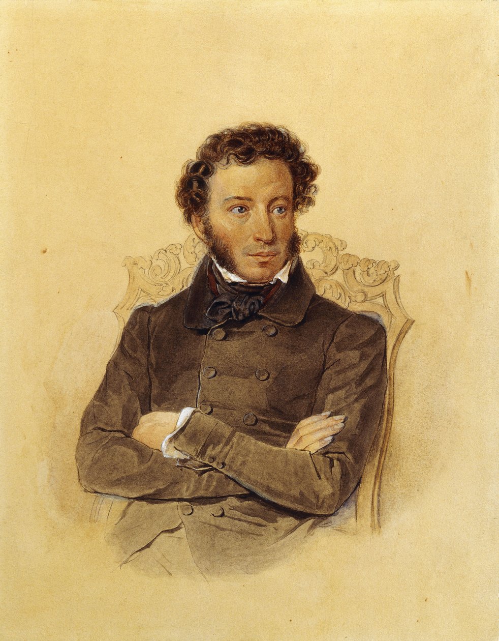 Portrait of the Poet Aleksandr Sergeevich Pushkin by Pyotr Fyodorovich Sokolov