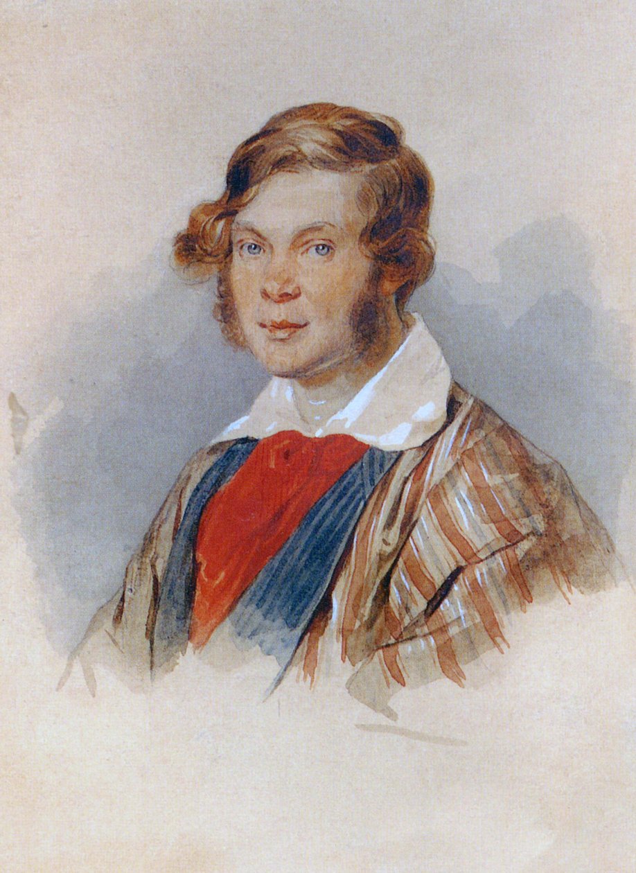 Portrait of the Poet Prince Pyotr A. Vyazemsky by Pyotr Fyodorovich Sokolov