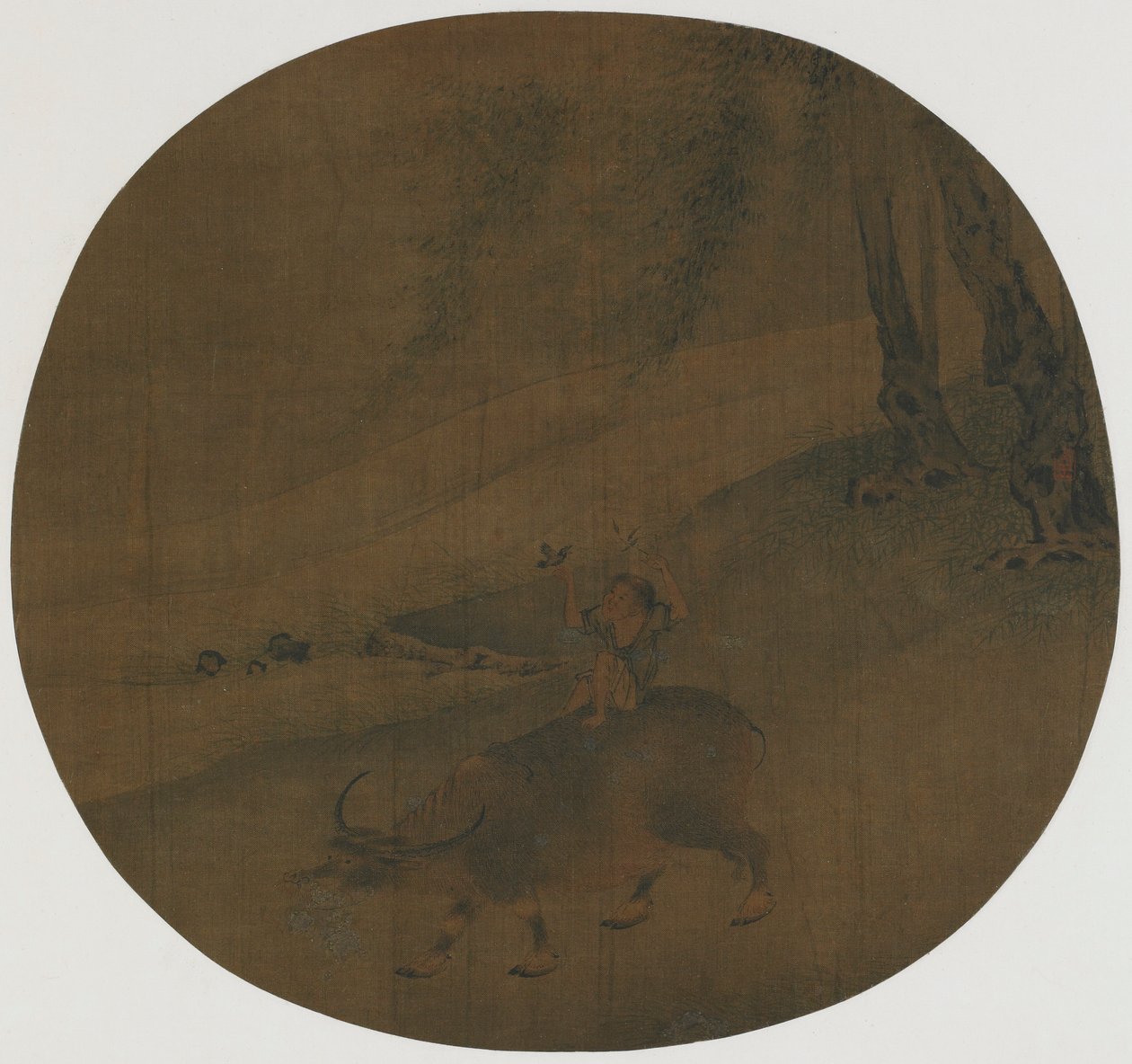 Boy on a water buffalo, Ming dynasty by Qin Shunyou